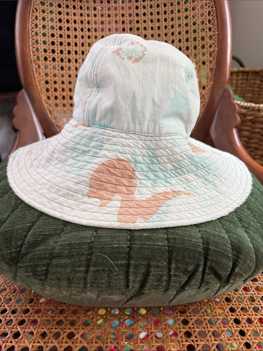 Vintage Pastel Floral Garden Cottage Boho Blossom Coastal Beach Pool Bucket Hat